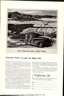 1941 California "everyone feels younger on these hills" Vintage Ad   Prints