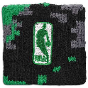 For Bare Feet NBA Logoman Camo Fade Wristband   Mens   Basketball   Accessories   NBA League Gear   Green/Black
