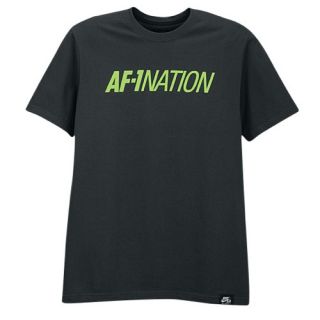 Nike AF 1 Nation S/S T Shirt   Mens   Casual   Clothing   Anthracite/Flash Lime