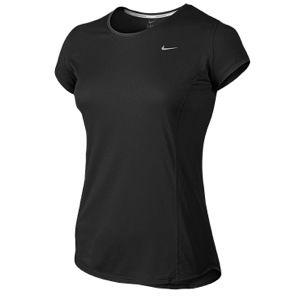 Nike Dri FIT Racer Short Sleeve T Shirt   Womens   Running   Clothing   Black/Black/Black