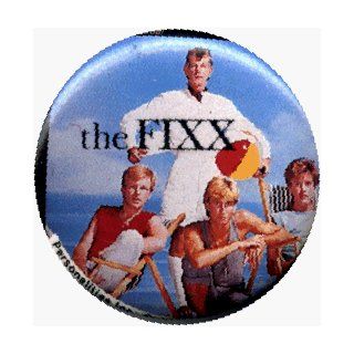 The Fix   Reach The Beach (Guys in chairs)   AUTHENTIC 1980's RETRO VINTAGE 1.25" Button / Pin Clothing