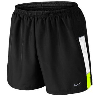 Nike Dri Fit 5 Woven Reflective Shorts   Mens   Running   Clothing   Anthracite/Venom Green/Venom Green/Reflect Silver