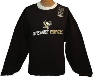 4XL NHL Pittsburgh Penguins Black Long Sleeve T shirt  Sports Fan Apparel  Sports & Outdoors