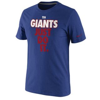 Nike NFL Just Do It T Shirt   Mens   Football   Clothing   New York Giants   Rush Blue