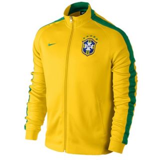 Nike N98 Authentic Track Jacket   Mens   Soccer   Clothing   Brazil   Varsity Maize/Pine Green/Pine Green