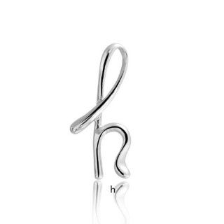 Bling Jewelry Sterling Silver Letter H Script Initial Pendant 18 inches Jewelry