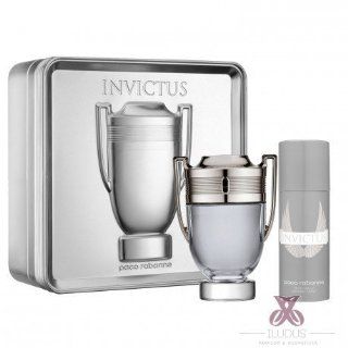 Paco Rabanne Invictus 2 Piece Gift Set for Men (Deodorant Spray Plus Eau de Toilette Spray)  Fragrance Sets  Beauty