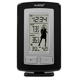 La Crosse Technology Wireless Temperature Station With Advanced Weather Girl Icon