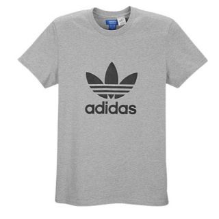 adidas Originals Trefoil S/S Logo T Shirt   Mens   Casual   Clothing   Medium Grey Heather/Black