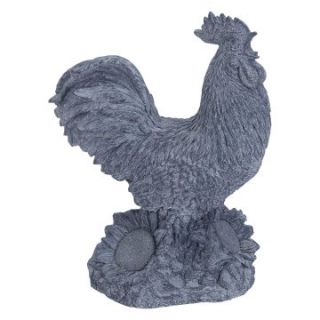 Gray Ceramic Rooster Statue   18H in.   Sculptures & Figurines