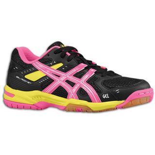 ASICS� Gel Rocket 6   Womens   Volleyball   Shoes   Black/Hot Pink/Neon Yellow