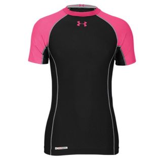 Under Armour Heatgear Renegade S/S T Shirt   Mens   Training   Clothing   Black/Tropic Pink