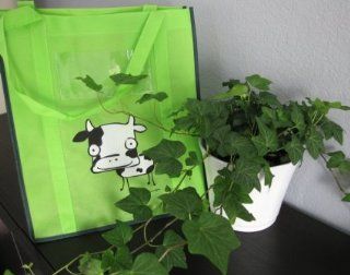 Moo Cow on Lime Green Bag with Green Trim 