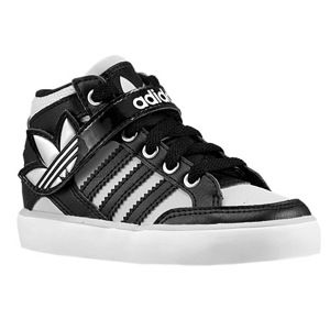 adidas Originals Hard Court Hi Strap   Girls Toddler   Basketball   Shoes   Black/Black/Clear Grey