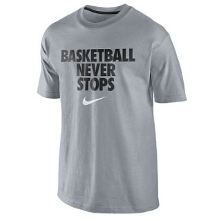 Nike Basketball Never Stops T Shirt   Mens   Basketball   Clothing   Wolf Grey/Black/White