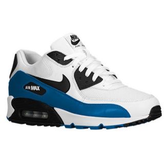 Nike Air Max 90   Mens   Running   Shoes   White/Black/Military Blue/Neutral Grey
