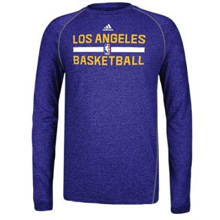adidas NBA Climalite Practice L/S T Shirt   Mens   Basketball   Clothing   Los Angeles Lakers   Purple