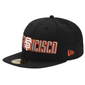 New Era MLB 59Fifty Bevel Pitch Cap   Mens   Baseball   Accessories   San Francisco Giants   Black/Orange
