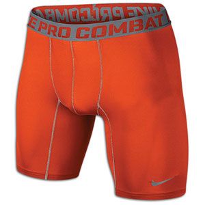 Nike Pro Combat Compression 6 Short 2.0   Mens   Training   Clothing   Team Orange/Cool Grey