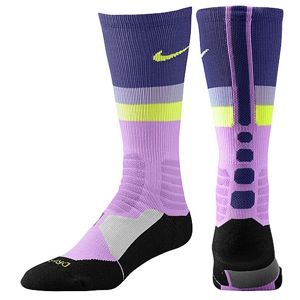 Nike Hyperelite Fanatical Crew Socks   Basketball   Accessories   Atomic Purple/Volt/Court Purple