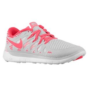 Nike Free 5.0   Girls Grade School   Running   Shoes   Pure Platinum/White/Laser Crimson