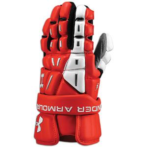 Under Armour Player II Gloves   Mens   Lacrosse   Sport Equipment   Red