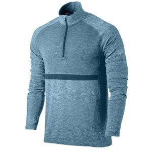 Nike Dri FIT Knit Long Sleeve 1/2 Zip Top   Mens   Running   Clothing   Dark Sea/Heather/Reflective Silver