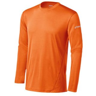 ASICS Core Long Sleeve T Shirt   Mens   Running   Clothing   Shock Orange