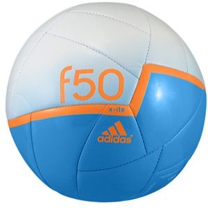 adidas F50 X ITE Soccer Ball   Soccer   Sport Equipment   Solar Blue/White/Solar Zest