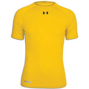 Under Armour Heatgear Sonic Compression S/S T Shirt   Mens   Training   Clothing   Steeltown Gold/Black
