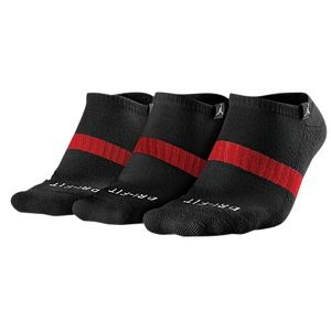 Jordan Dri Fit No Show 3 Pack Socks   Basketball   Accessories   Black