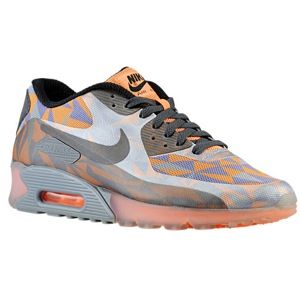Nike Air Max 90   Mens   Running   Shoes   Clear Grey/Wolf Grey/Atomic Orange/Black