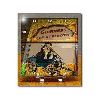 dc_44628_1 Jos Fauxtographee Realistic   A Poster of a Guinness For Strength Sign in Ireland posturized and Given Depth and Texture   Desk Clocks   6x6 Desk Clock  