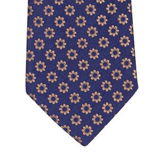Jeff Banks Designer navy floral silk tie