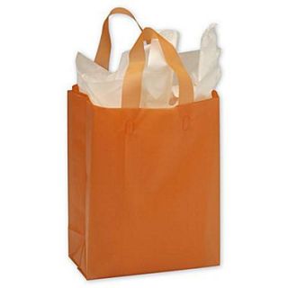 8 x 4 x 10 Frosted High Density Shoppers, Orange