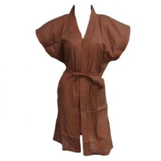 Getting Ready Brown Robe Sleepwear Cover Up Gown Summer Beach Caftan SIZE XL Bathrobes