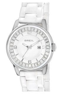 Breil 'Orchestra' Baguette Crystal Ceramic Bracelet Watch, 40mm ($450 Value)