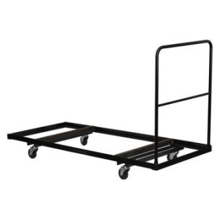 Folding Table Dolly for Rectangular Folding Tables   Black   Table & Chair Carts