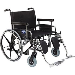 Medline Excel Shuttle Wheelchair, 28 W x 20 D Seat, Removable Desk Length Arm, Elevating Leg