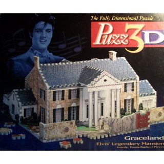 Elvis Presley Graceland, 350 Piece 3D Jigsaw Puzzle Made by Wrebbit Puzz 3D Toys & Games