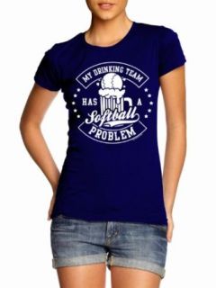 Juniors My Drinking Team Has A Softball Problem Tee Funny Beer Sports Humor Clothing