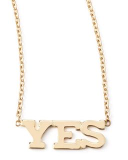 Yes Necklace, Gold   Zoe Chicco   Gold