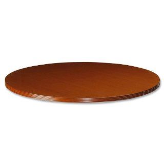 Lorell Products   Round Tabletop, 46"D, Cherry   Sold as 1 EA   88000 Series Fluted Edge Veneer Furniture features hardwood veneers on all exposed surfaces, book matched to produce a uniform grain pattern. All surfaces are varnished for maximum durabi