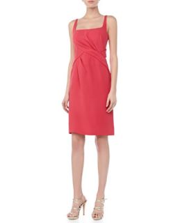 Womens Scoop Neck Sleeveless Dress, Strawberry   J. Mendel   Strawberry (2)