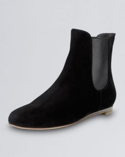 Astoria Short Suede Flat Boot, Black   Cole Haan   Black (38.0B/8.0B)