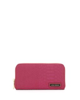 Passion Snake Embossed Continental Wallet, Berry   Urban Originals