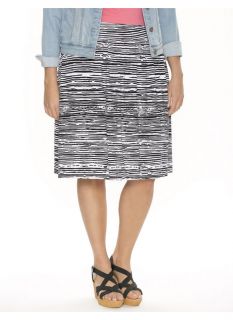Lane Bryant Plus Size Zebra short knit skirt     Womens Size 14/16, Black