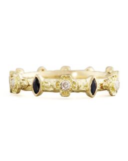 Yellow Gold Diamond & Marquise Sapphire Ring   Armenta   Gold (7)