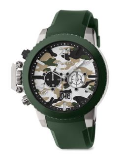 Mens Militare II Chronograph Watch, Green Camo   Brera   Green