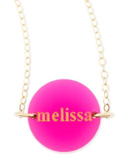 Manchester Necklace   Moon and Lola   Hot pink
